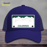 Colorado Green State Blank Novelty License Plate Hat Mesh / Royal Blue