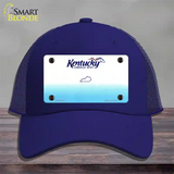 Kentucky State Blank Novelty License Plate Hat Mesh / Royal Blue