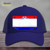 Ohio State Blank Novelty License Plate Hat Mesh / Royal Blue