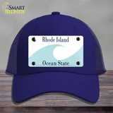 Rhode Island State Blank Novelty License Plate Hat Mesh / Royal Blue