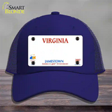 Virginia State Blank Novelty License Plate Hat Mesh / Royal Blue