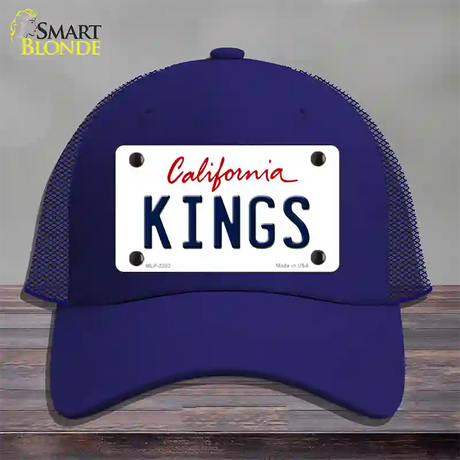 Kings California State Novelty License Plate Hat Mesh / Royal Blue