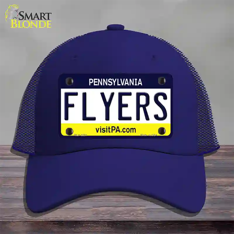 Flyers Pennsylvania State Novelty License Plate Hat Mesh / Royal Blue