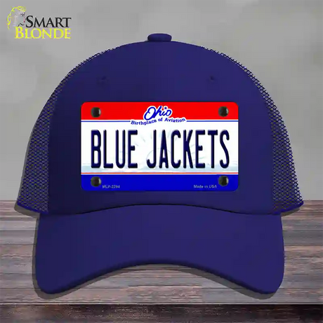 Blue Jackets Ohio State Novelty License Plate Hat Mesh / Royal Blue