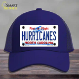 Hurricanes North Carolina State Novelty License Plate Hat Mesh / Royal Blue