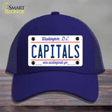 Capitals Washington DC State Novelty License Plate Hat Mesh / Royal Blue