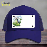 Golf Tee Shot Offset Novelty License Plate Hat Mesh / Royal Blue