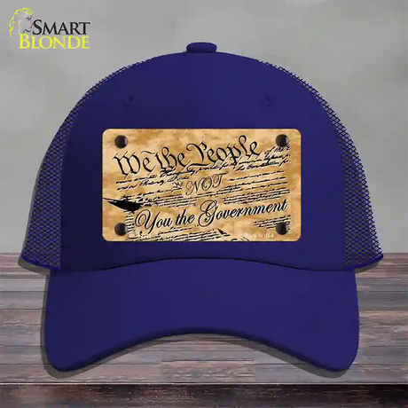 We The People Novelty License Plate Hat Mesh / Royal Blue