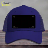 Black Solid Novelty License Plate Hat Mesh / Royal Blue