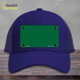 Green Solid Novelty License Plate Hat Mesh / Royal Blue