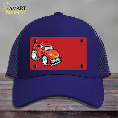 Cartoon Classic Effie Offset Novelty License Plate Hat Mesh / Royal Blue