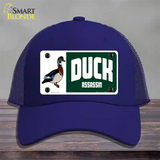 Duck Assassin Novelty License Plate Hat Mesh / Royal Blue