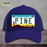 Pine Arizona Novelty License Plate Hat Mesh / Royal Blue