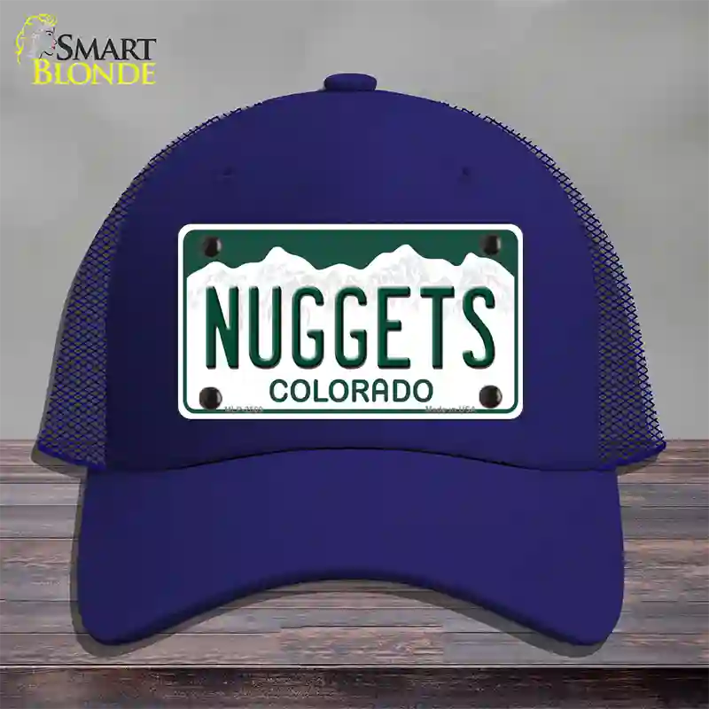 Nuggets Colorado State Novelty License Plate Hat Mesh / Royal Blue