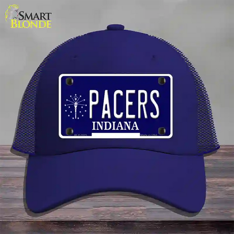 Pacers Indiana State Novelty License Plate Hat Mesh / Royal Blue