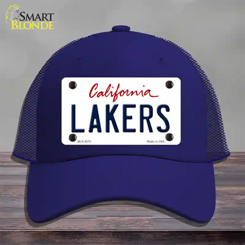 Lakers California State Novelty License Plate Hat Mesh / Royal Blue