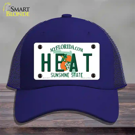 Heat Florida State Novelty License Plate Hat Mesh / Royal Blue