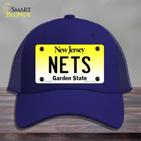 Nets New Jersey State Novelty License Plate Hat Mesh / Royal Blue