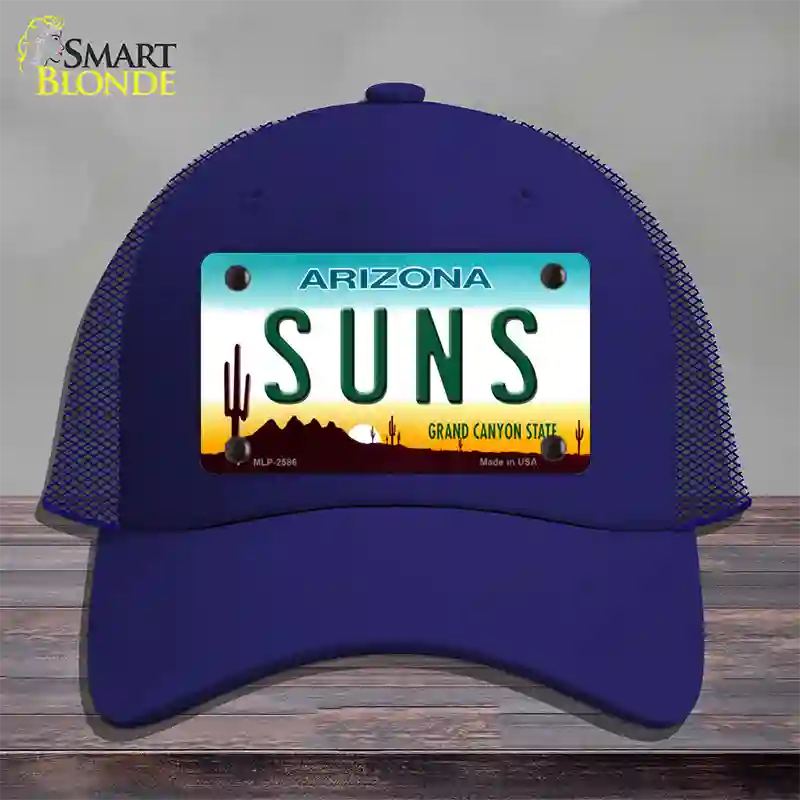 Suns Arizona State Novelty License Plate Hat Mesh / Royal Blue