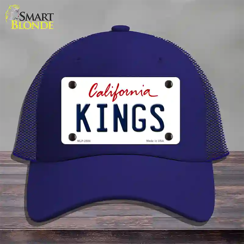 Kings California Novelty License Plate Hat Mesh / Royal Blue