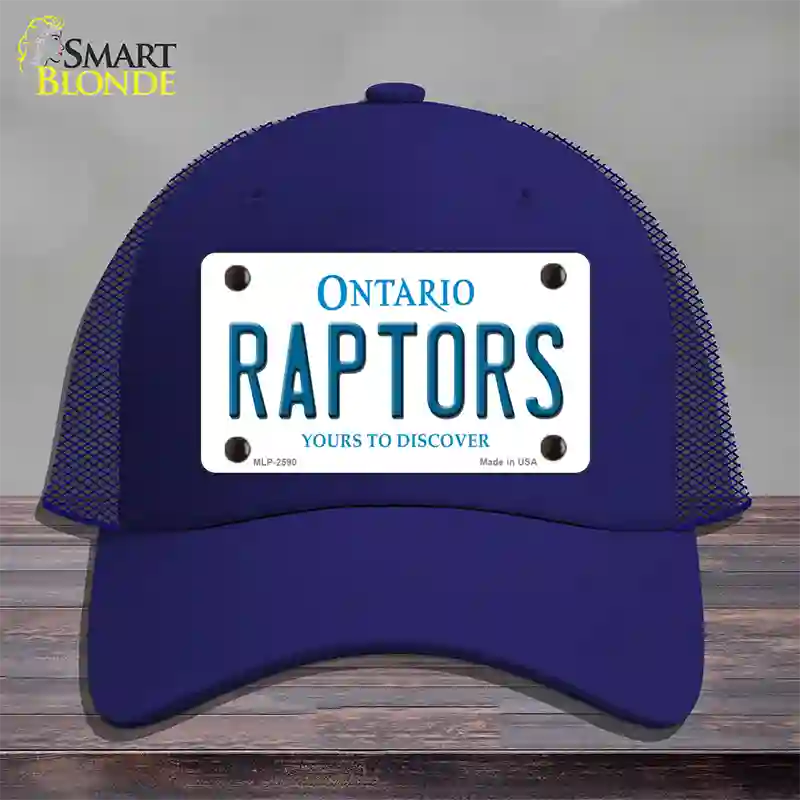 Raptors Ontario State Novelty License Plate Hat Mesh / Royal Blue