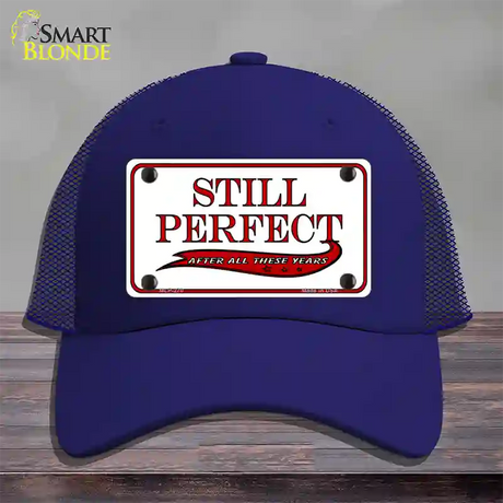 Still Perfect Novelty License Plate Hat Mesh / Royal Blue