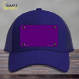 Purple Solid Novelty License Plate Hat Mesh / Royal Blue