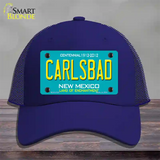 Carlsbad New Mexico Teal Novelty License Plate Hat Mesh / Royal Blue