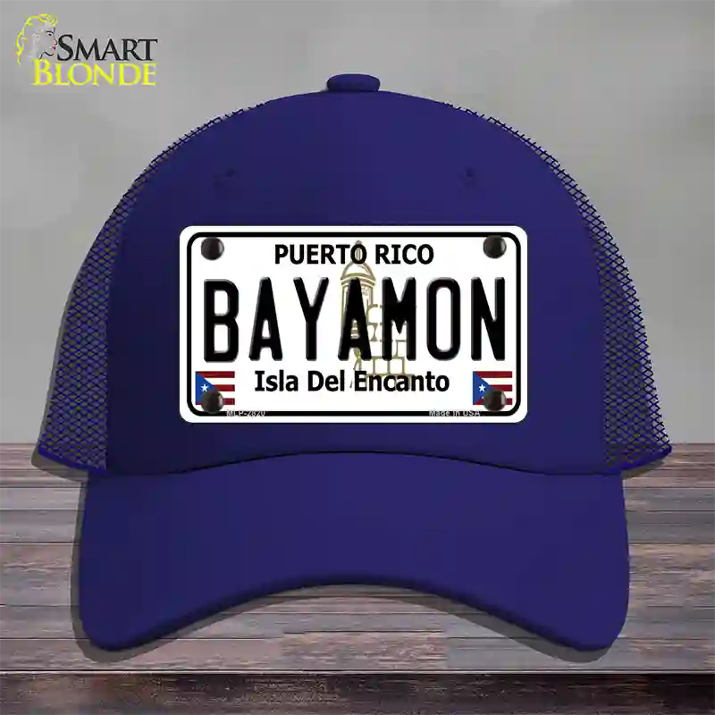 Bayamon Novelty License Plate Hat Mesh / Royal Blue