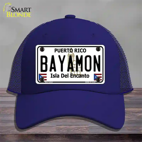 Bayamon Novelty License Plate Hat Mesh / Royal Blue