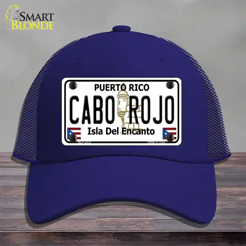 Cabo Rojo Novelty License Plate Hat Mesh / Royal Blue