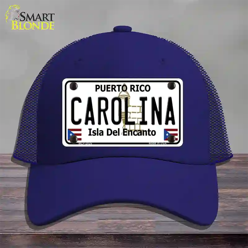 Carolina Novelty License Plate Hat Mesh / Royal Blue