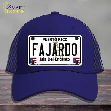 Fajardo Novelty License Plate Hat Mesh / Royal Blue