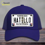 Hatillo Puerto Rico Novelty License Plate Hat Mesh / Royal Blue