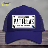 Patillas Puerto Rico Novelty License Plate Hat Mesh / Royal Blue