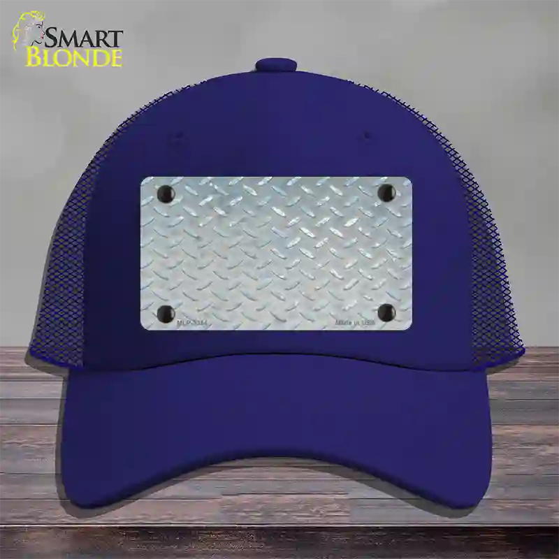 Silver Toolbox Diamond Novelty License Plate Hat Mesh / Royal Blue