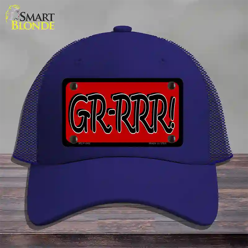 GR-RRR Novelty License Plate Hat Mesh / Royal Blue