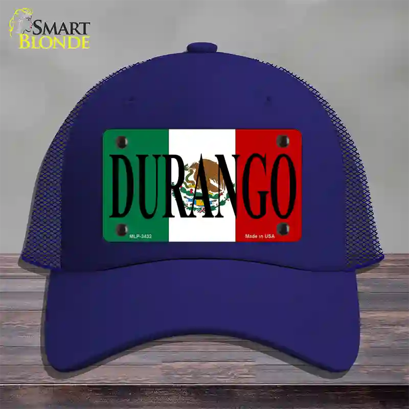 Durango Novelty License Plate Hat Mesh / Royal Blue