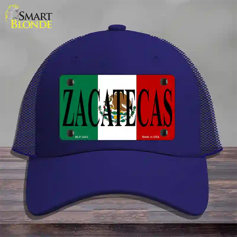 Zacatecas Novelty License Plate Hat Mesh / Royal Blue