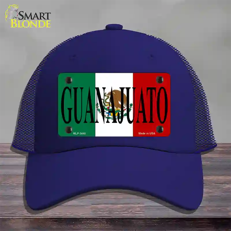 Guanajuato Mexico Flag Novelty License Plate Hat Mesh / Royal Blue