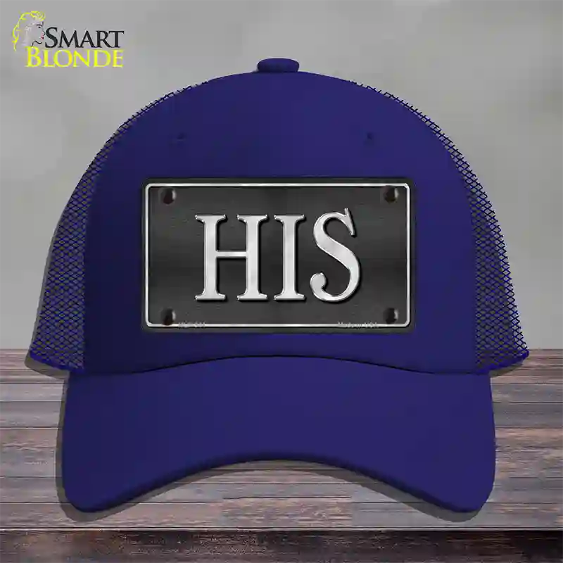 HIS Novelty License Plate Hat Mesh / Royal Blue