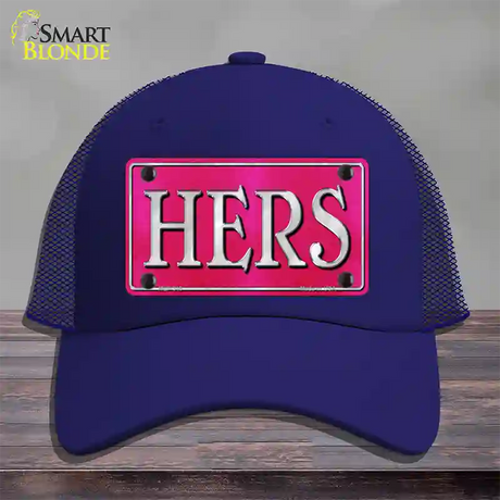 HERS Novelty License Plate Hat Mesh / Royal Blue