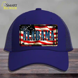 Alabama USA Novelty License Plate Hat Mesh / Royal Blue