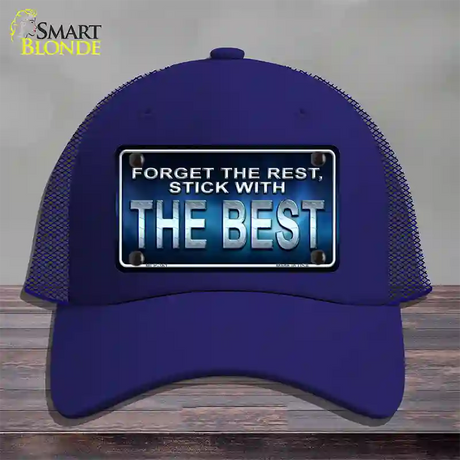 Forget The Rest Novelty License Plate Hat Mesh / Royal Blue