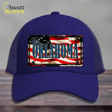 Oklahoma USA Novelty License Plate Hat Mesh / Royal Blue