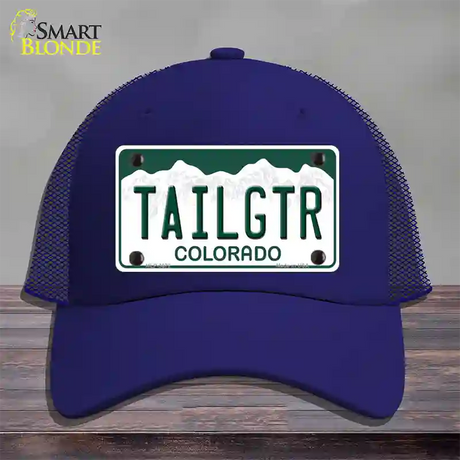 Tailgtr Colorado Novelty License Plate Hat Mesh / Royal Blue