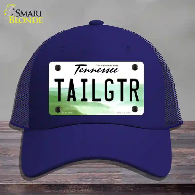 Tailgtr Tennessee Novelty License Plate Hat Mesh / Royal Blue