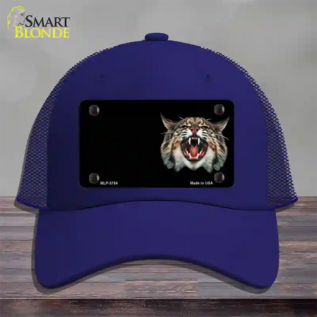 Wildcat Offset Novelty License Plate Hat Mesh / Royal Blue