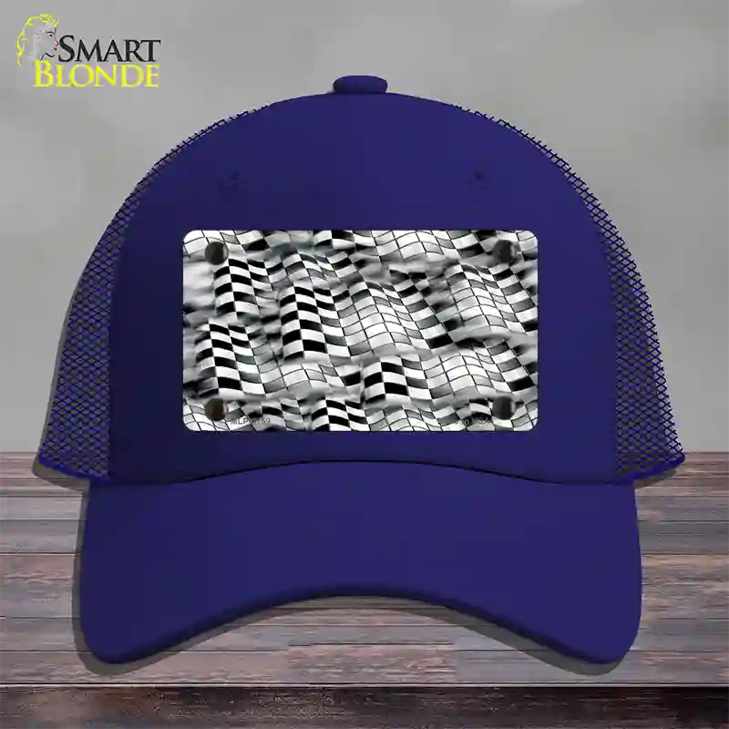 Racing Novelty License Plate Hat Mesh / Royal Blue