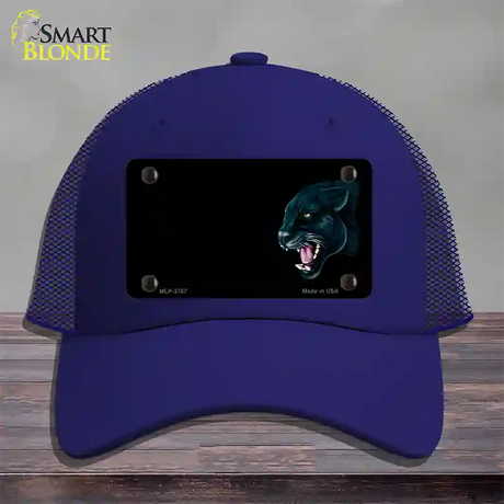 Panther Offset Profile Novelty License Plate Hat Mesh / Royal Blue